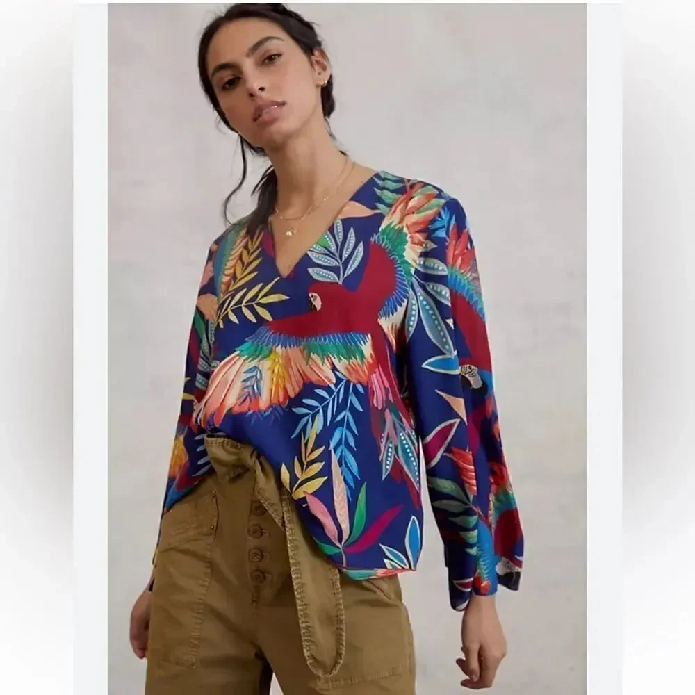 NWT ANTHROPOLOGIE FARM RIO Kaia Blouse XS
